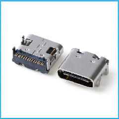 TYPE-C 母座 16P 四脚插引脚SMT(USB连接器)