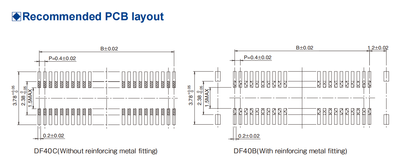DF40B插座_堆叠高度1.5mm-板对板和板对FPC连接器