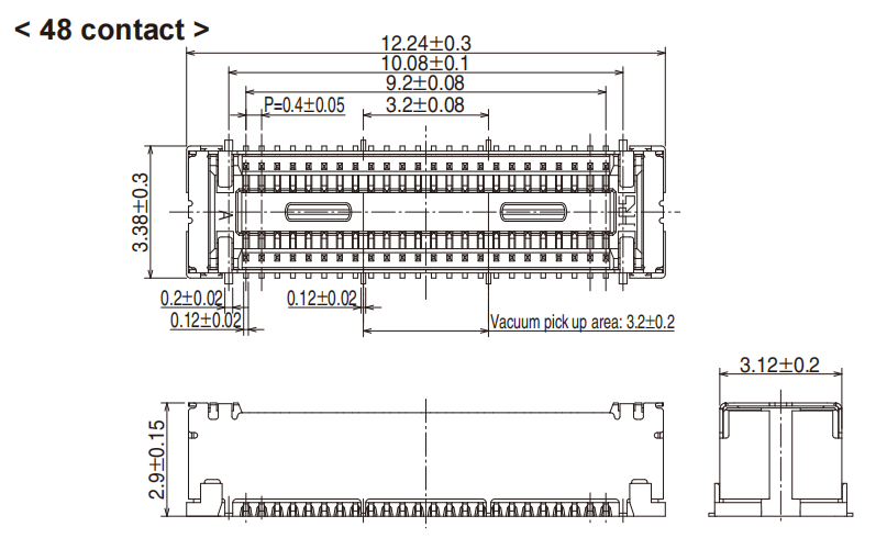 DF40GB插座_堆叠高度3.0mm（带屏蔽层）